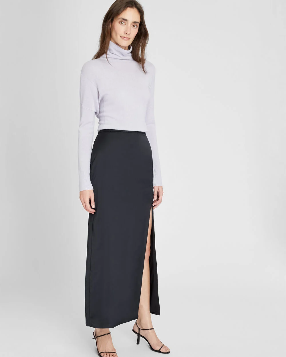 Cashmere Sweater With an A-Line Skirt